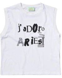 Aries - Camiseta sin mangas de algodón con estampado gráfico - Lyst