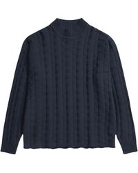 Norse Projects - Truien & Vesten ,Blauw ,Katoen Katoen Kasjmier Gebreide Trui - Lyst