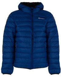 Champion - Jassen ,Blauw ,Leer Gewatteerde Capuchonjas - Lyst