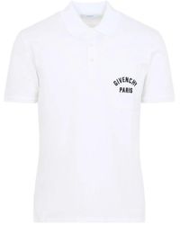 Givenchy - Tops ,Wit ,Katoen Polo Van Pique Katoen Met Parijs-Borduurwerk - Lyst