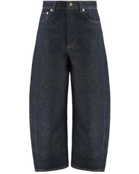 Givenchy - Cropped Katoenen Jeans Met Metalen Details - Lyst