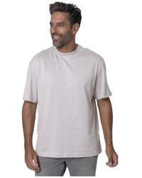 Eleventy - Tops ,Wit ,Katoen T-Shirt Met Ronde Hals En Korte Mouwen - Lyst