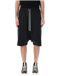 Rick Owens - Schwarze bermuda shorts mit oversize-passform - Lyst