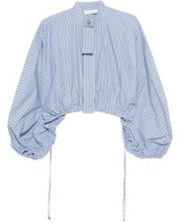 Zimmermann - Drawstring Stripe Blouse - Lyst