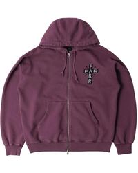 by Parra - Hoodies & Sweatvesten ,Paars ,Katoen A Cross To Bear Zip Hooded Sweatshirt - Lyst