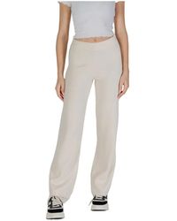 Vero Moda - Weiße Wide Leg Strickhose Casual - Lyst