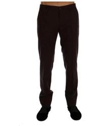 Dolce & Gabbana - Paarse Wol Stretch Slim Fit Broek - Lyst
