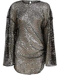 The Attico - Korte Zwarte Drop 1 Jurk - Lyst