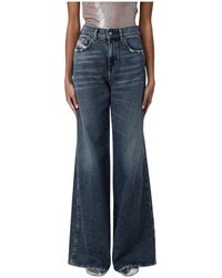 DIESEL - Vintage Schlaghose Jeans Mit Distressed-Effekt - Lyst