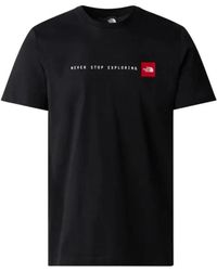 The North Face - Schwarzes bedrucktes baumwoll-t-shirt - Lyst
