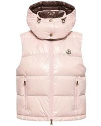 Moncler - Jassen ,Roze ,Polyester Biois Down Vest - Lyst