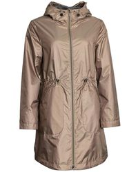 Danwear - Jassen ,Polyester Lichtgewicht Taupe Overgangsjas - Lyst