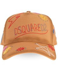 DSquared² - Accessoires ,Bruin ,Katoen Pet Met Klep - Lyst