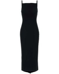 Givenchy - Draped Detail Midi Dress With Fitted Silhouette - Lyst