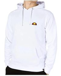Ellesse - Hoodies & Sweatvesten ,Wit ,Witte Hoodie Met Patchlogo - Lyst
