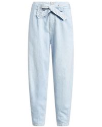 Polo Ralph Lauren - Pantalón ajustado con cinturón de algodón ligero - Lyst