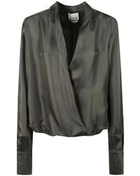 Sa Su Phi - Criss Cross Silk Twill Shirt - Lyst
