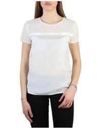 Armani Jeans - T-shirt bianca donna viscosa mod.3y5h45_5nzsz - Lyst