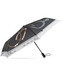 Moschino - Accessoires ,Zwart ,Polyester Open/Close Paraplu - Lyst