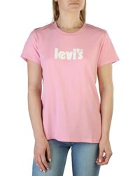 Levi's - The Perfect Tee T-Shirt Poster Logo Prism Pink - Lyst