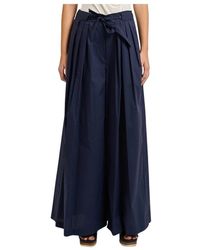 Manila Grace - Broeken ,Blauw ,Wide-Leg Broek - Lyst