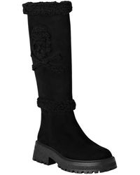 Philipp Plein - Mid Flat Boots Skull & Bones - Lyst