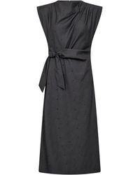 co'couture - Elegante Sagacc Lange Jurk Met Tailleband - Lyst