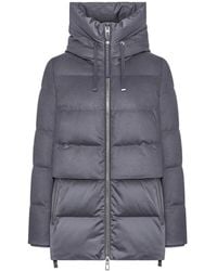 DUNO - Jassen ,Grijs ,Wol Korte Parka Jas - Lyst