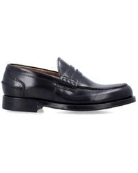 Green George - Polierte Leder Penny Loafer - Lyst