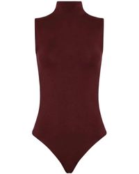 Wolford - Tops ,Rood ,Katoen Viscose String Body - Lyst