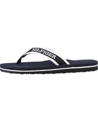 Tommy Hilfiger - Webbing pool slide flip flops - Lyst