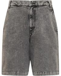 A_COLD_WALL* - Korte Broeken ,Zwart ,Denim Denim Shorts Met Rits En Zakken - Lyst