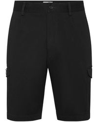 Philipp Plein - Korte Broeken ,Zwart ,Katoen Cargo Shorts - Lyst