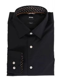 BOSS - Overhemden ,Zwart ,Leer Casual Fit Stretch Shirt C-Hal-Kent-C3-223 - Lyst