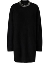 Pinko - Kleedjes ,Zwart ,Wol Ask Dress - Lyst