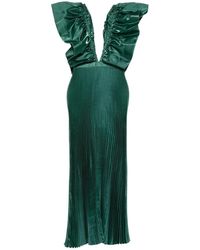 L'idée - Kleedjes ,Groen ,Polyester Ventoux Maxi Jurk - Lyst