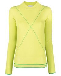 Bottega Veneta - Contrast-Stitch Crew-Neck Jumper - Lyst