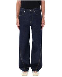 Lanvin - Blaue twisted denim jeans - mode aw23 - Lyst