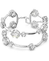 Swarovski - Constella doppelarmband weiß rhodiniert - Lyst