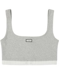 Entire studios - Tops ,Grijs ,Katoen Lounge Bra Top - Lyst