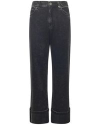Pinko - Zwarte Denim Jeans Met Rits - Lyst