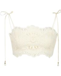 Zimmermann - Tops ,Polyester Rhiannon Geborduurde Cropped Top - Lyst