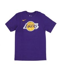 Nike - Fitness ,Paars ,Katoen Nba Logo Essential T-Shirt - Lyst