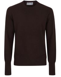 Ballantyne - Truien & Vesten ,Bruin ,Kasjmier Kasjmier Crew Neck Pullover Sweater - Lyst