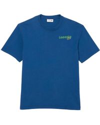 Lacoste - Blaues gewaschenes verlauf t-shirt für männer - Lyst