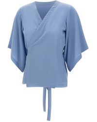 Kangra - Zijden Wikkelblouse - Lyst
