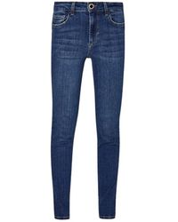 Liu Jo - Dunkelblaue Denim B.Up Cros Skinny Jeans - Lyst