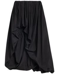 Jil Sander - Rokken ,Zwart ,Polyester Lichtgewicht Taffeta Rok - Lyst