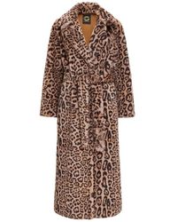 CESARE GASPARI - Animal print langer wintermantel - Lyst
