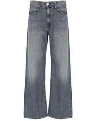 Mother - Jeans in cotone blu con passanti per cintura - Lyst